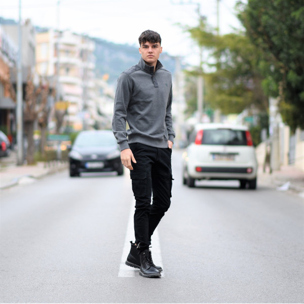 MEN POLO BLOUSE LOUPETO MOHICANS 502 GRAY