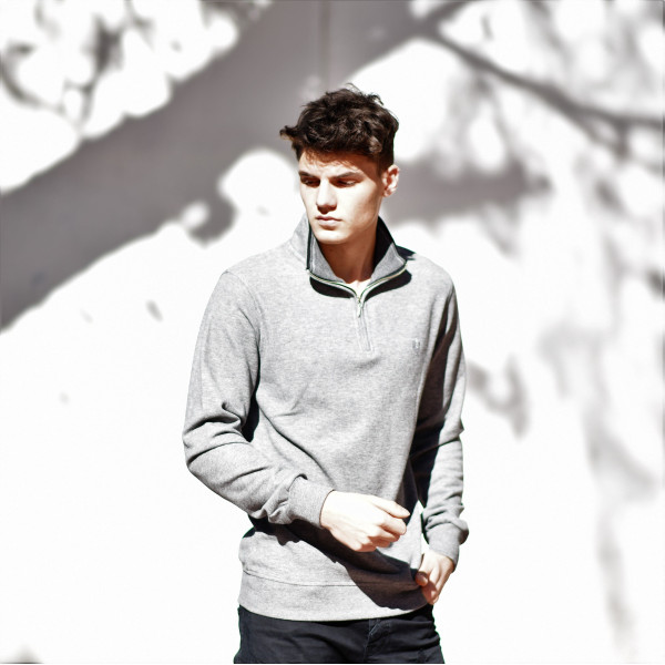 MEN POLO SHIRT ZIPPER MOHICANS 503 GRAY