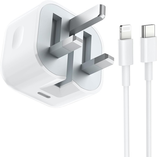 Φορτιστής ταχείας φόρτισης iPhone 14 20w με καλώδιο USB-C σε Lightning Λευκός ZY-2420