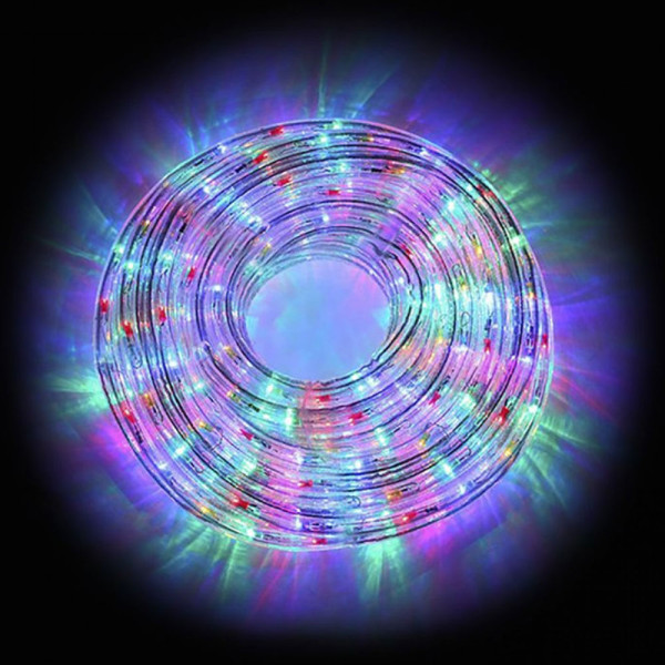 Χριστουγεννιάτικος Φωτοσωλήνας σε RGB Χρώμα 10m με 8 Προγράμματα Διάφανος