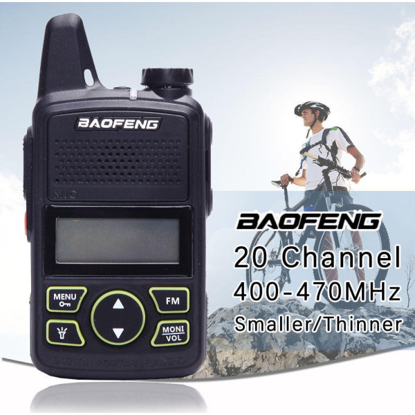 Mini Ασύρματος Φορητός Πομποδέκτης UHF 1.5W BAOFENG BF-T1 Μαύρο