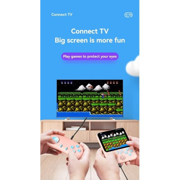 Ηλεκτρονική Παιδική Κονσόλα Χειρός G7 για 3+ Ετών Ροζ