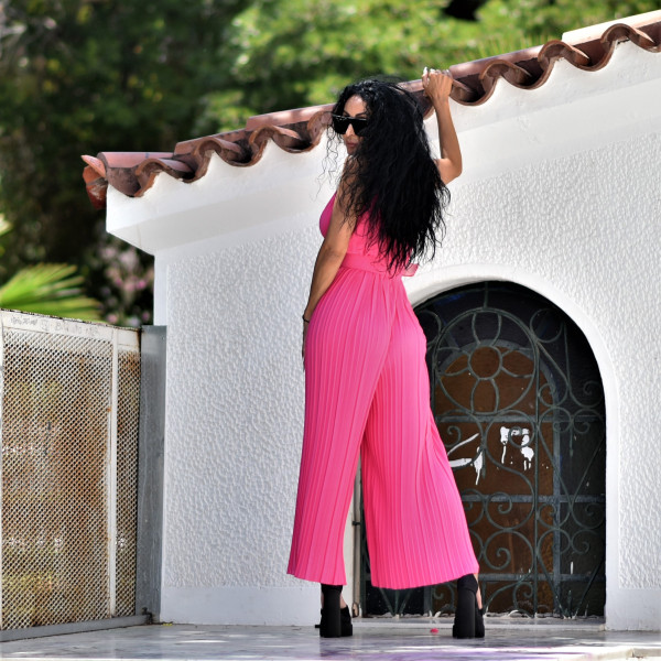 WOMEN FULL BODY PLEATS MOHICANS 64931.FUCHSIA