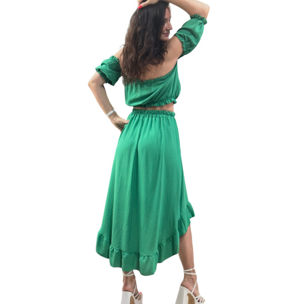 ΓΥΝΑΙΚΕΙΟ ΣΕΤ ΦΟΥΣΤΑ MAXI & CROP ΤΟΠ 6520 ΠΡΑΣΙΝΟ