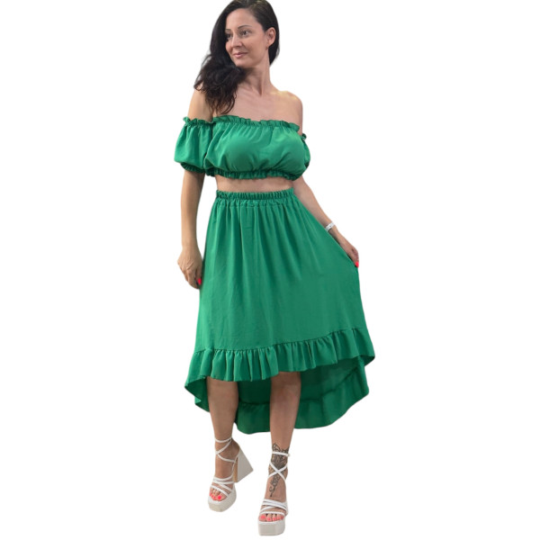 ΓΥΝΑΙΚΕΙΟ ΣΕΤ ΦΟΥΣΤΑ MAXI & CROP ΤΟΠ 6520 ΠΡΑΣΙΝΟ