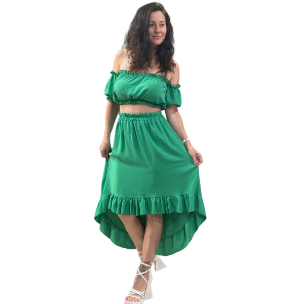 ΓΥΝΑΙΚΕΙΟ ΣΕΤ ΦΟΥΣΤΑ MAXI & CROP ΤΟΠ 6520 ΠΡΑΣΙΝΟ