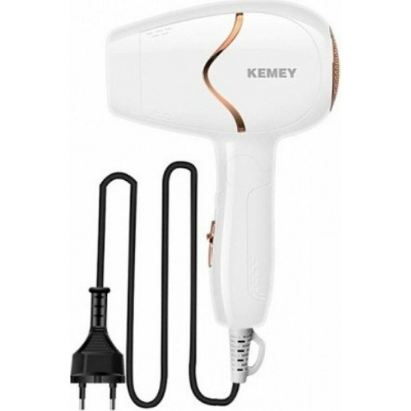 Αναδιπλούμενο Πιστολάκι - Σεσουάρ Μαλλιών Ταξιδιού 1800W με 2 Ταχύτητες KEMEI ΚΜ-6839