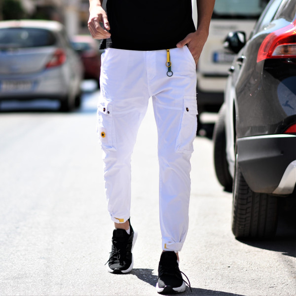 MEN'S TROUSERS CARGO MOHICANS 77293-13 WHITE