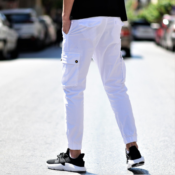MEN'S TROUSERS CARGO MOHICANS 77293-13 WHITE