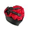 Μπουκέτο από Τεχνητά Λουλούδια Τριαντάφυλλο 28cm σε Κουτί καρδούλα 81905 Κόκκινο
