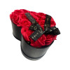 Μπουκέτο από Τεχνητά Λουλούδια Τριαντάφυλλο 28cm σε Κουτί καρδούλα 81905 Κόκκινο