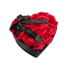 Μπουκέτο από Τεχνητά Λουλούδια Τριαντάφυλλο 28cm σε Κουτί καρδούλα 81905 Κόκκινο