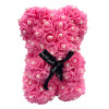 Αρκουδάκι από Τεχνητά Τριαντάφυλλα με πέρλες σε Συσκευασία Δώρου 25cm 82598 Ροζ