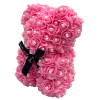 Αρκουδάκι από Τεχνητά Τριαντάφυλλα με πέρλες σε Συσκευασία Δώρου 25cm 82598 Ροζ
