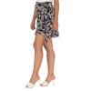 WOMEN'S SKIRT MINI MOHICANS 8301 FLOWERS-BLACK