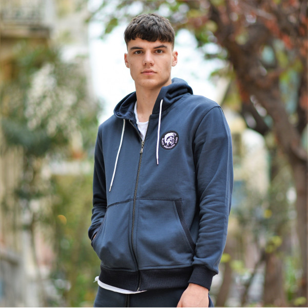 ZIPPER SWEATSHIRT HOODIES MOHICANS 836902 BLUE