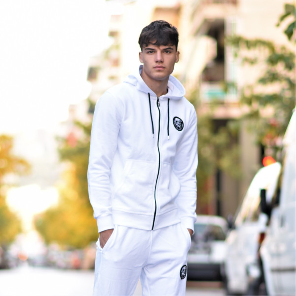 ZIPPER  SWEATSHIRT HOODIES MOHICANS 836902 WHITE