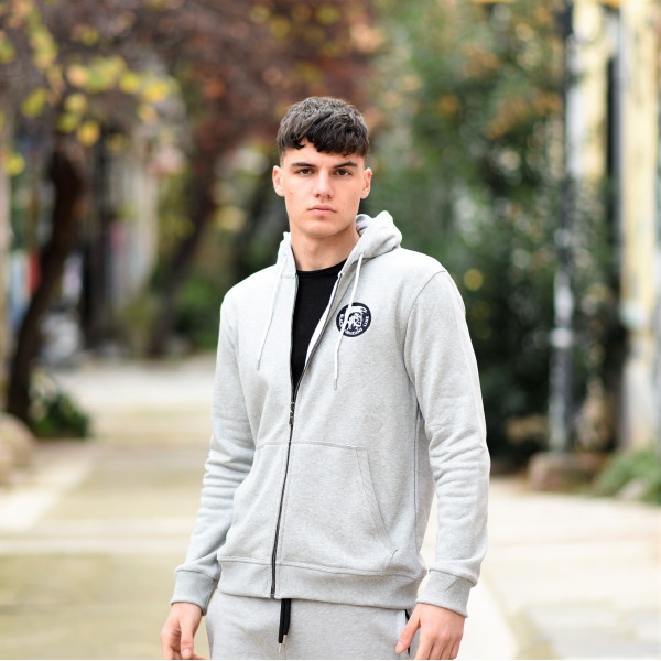 ZIPPER SWEATSHIRT HOODIES MOHICANS 836902 GRAY