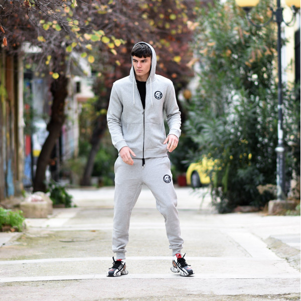 ZIPPER SWEATSHIRT HOODIES MOHICANS 836902 GRAY