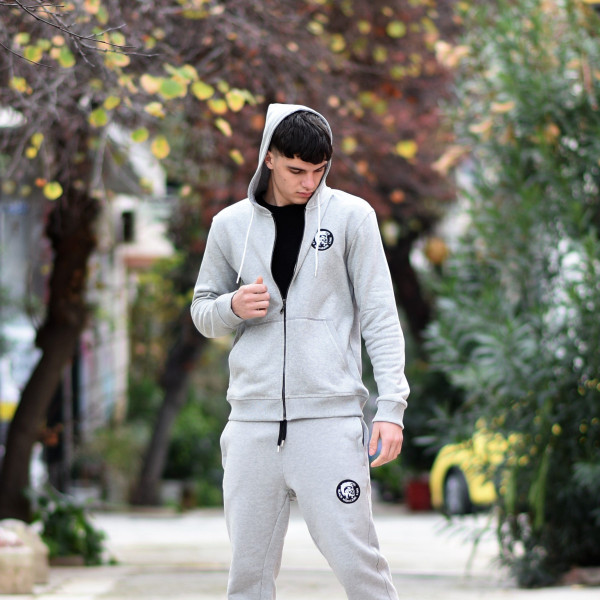 ZIPPER SWEATSHIRT HOODIES MOHICANS 836902 GRAY