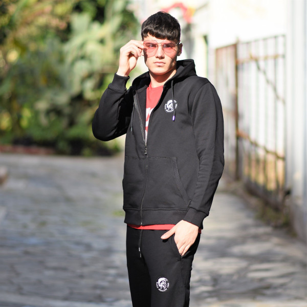 ZIPPER SWEATSHIRT HOODIES MOHICANS 836902 BLACK