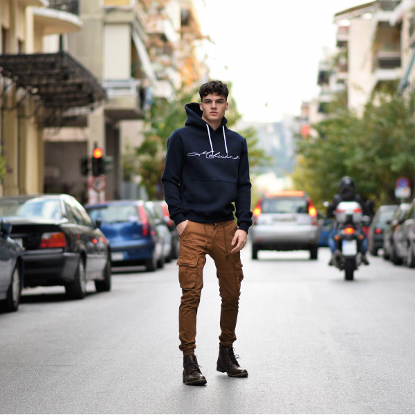 MEN'S SWEATSHIRT HOODED MOHICANS 836903.BLUE