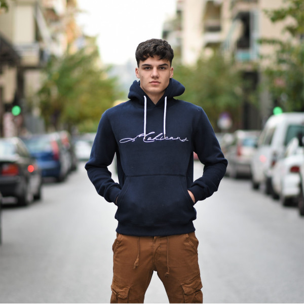 MEN'S SWEATSHIRT HOODED MOHICANS 836903.BLUE