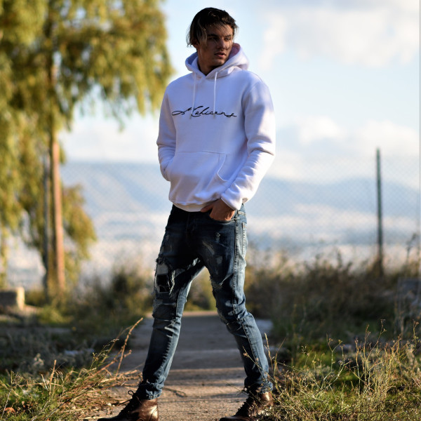 MEN'S SWEATSHIRT HOODED MOHICANS 836903.WHITE