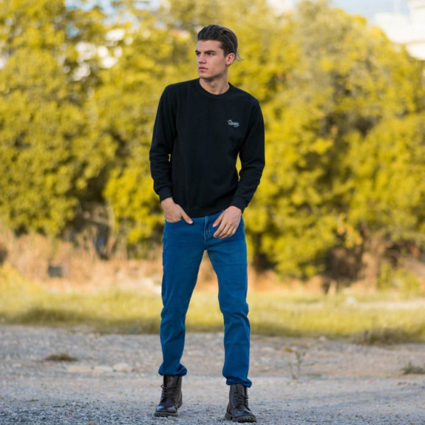 MEN'S BLOUSE SWEATSHIRT CREWNECK MOHICANS 836904 BLACK