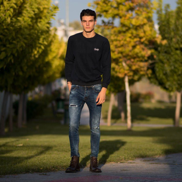 MEN'S BLOUSE SWEATSHIRT CREWNECK MOHICANS 836904 BLUE