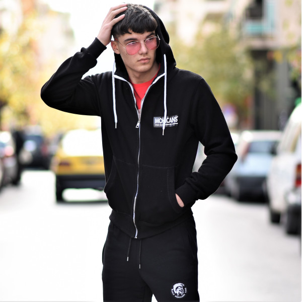 ZIPPER CARDIGAN SWEATSHIRT MOHICANS 836905 BLACK