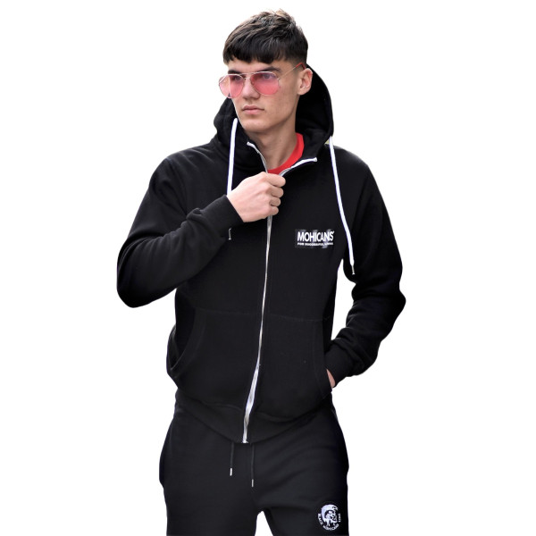 ZIPPER CARDIGAN SWEATSHIRT MOHICANS 836905 BLACK