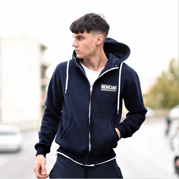 ZIPPER CARDIGAN SWEATSHIRT MOHICANS 836905 BLUE