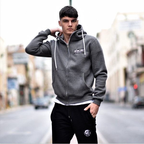 ZIPPER CARDIGAN SWEATSHIRT MOHICANS 836905 GRAY