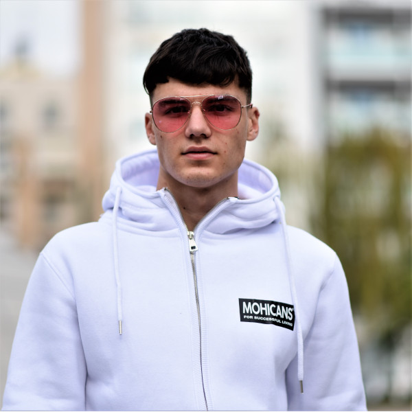 ZIPPER CARDIGAN SWEATSHIRT MOHICANS 836905 WHITE