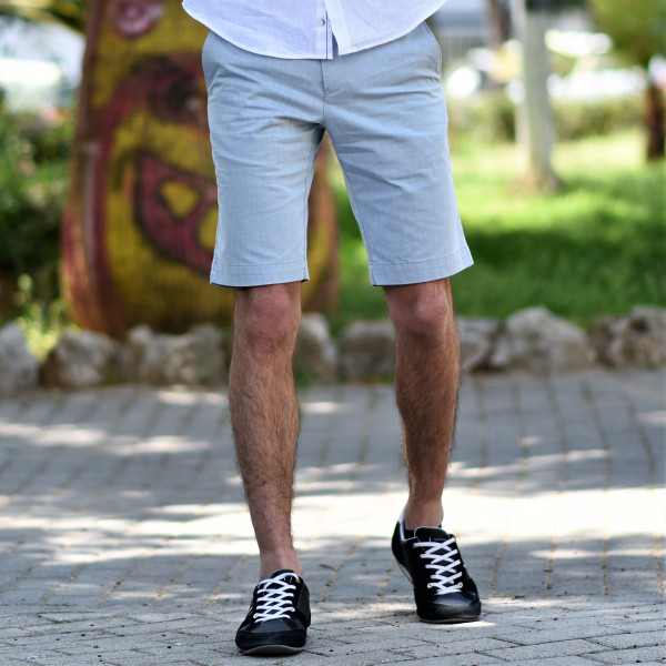 MEN'S BERMUDA CHINOS MOHICANS 838.LIGHT-BLUE