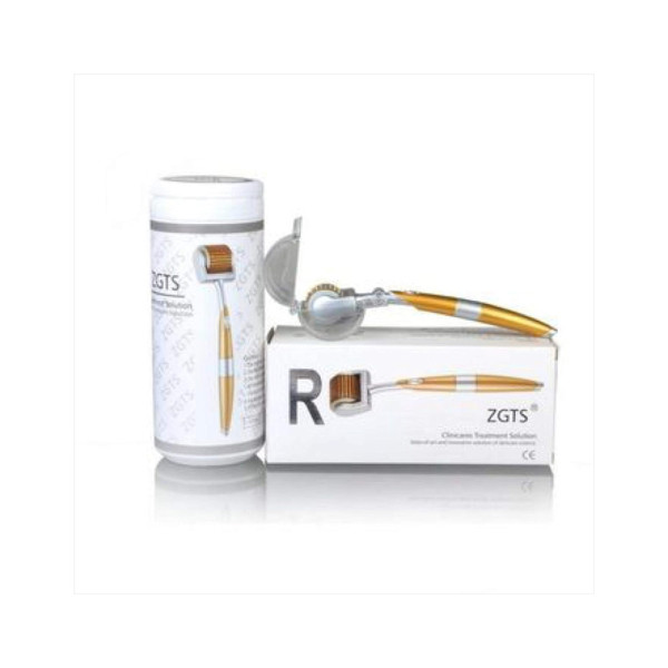 Συσκευή Μεσοθεραπείας - Derma Roller Προσώπου και Σώματος με 192 Ακίδες 0.5mm ZGTS-050 Χρυσή