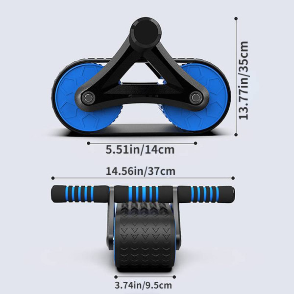 Tank Wheel Ρόδα Κοιλιακών με Αντιολισθητικές Λαβές  94461 Μαύρο-Μπλε
