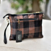 WOMEN SHOULDER BAG PLAID ENVELOPE MOHICANS 977-1 BROWN