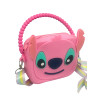 Stitch Silicone Mini Shoulder Bag With Adjustable Shoulder Strap Coin Purse Kids Gifts A7 Pink