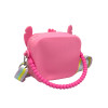 Stitch Silicone Mini Shoulder Bag With Adjustable Shoulder Strap Coin Purse Kids Gifts A7 Pink