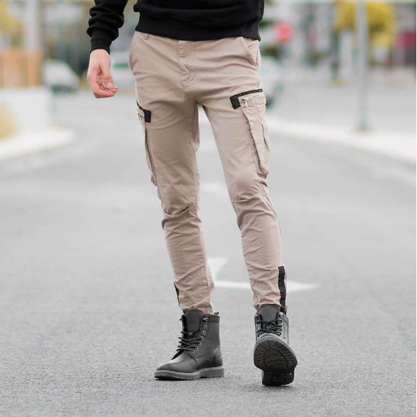 MEN'S  TROUSER CARGO ARMY SAND AD7571-3 BEIGE