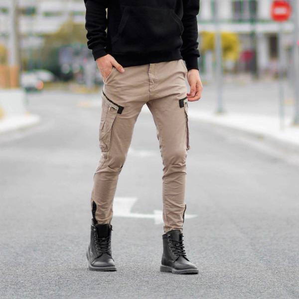 MEN'S  TROUSER CARGO ARMY SAND AD7571-3 BEIGE