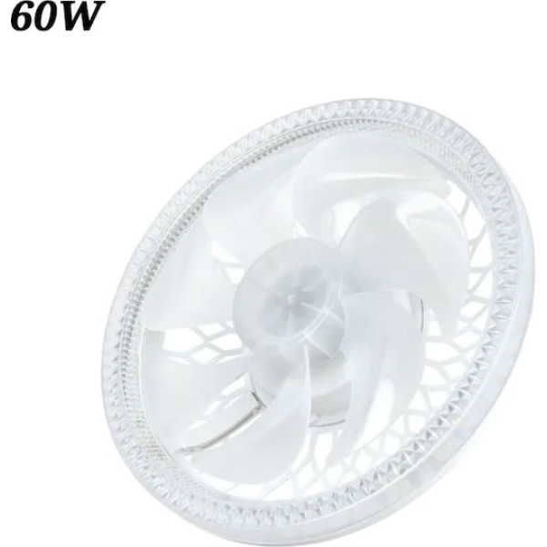 Ανεμιστήρας Οροφής 30cm με Φως και Τηλεχειριστήριο 60W RZ-177 Λευκό