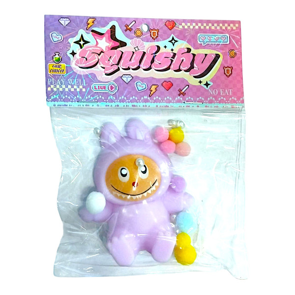 Antistress Squishy Labubu 9cm 2854-01 Μωβ