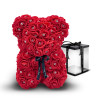 Αρκουδάκι από Τεχνητά Τριαντάφυλλα με στρασάκια σε Συσκευασία Δώρου 25cm 98197 κόκκινο