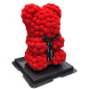 Αρκουδάκι Κόκκινο με Κορδέλα και κουτί 25cm Pom Pom Foam flower 84790 Κόκκινο