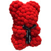 Αρκουδάκι Κόκκινο με Κορδέλα και κουτί 25cm Pom Pom Foam flower 84790 Κόκκινο