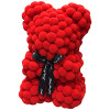 Αρκουδάκι Κόκκινο με Κορδέλα και κουτί 25cm Pom Pom Foam flower 84790 Κόκκινο