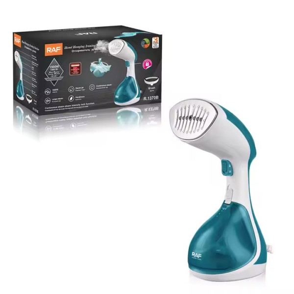 Ατμοκαθαριστής Ρούχων Χειρός RAF 1500W με Δοχείο 230ml R.1370B Πράσινο